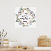 Poster Shema Israël Prière juive hébraïque Torah Verse (Cuisine)