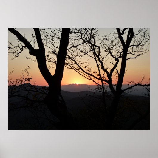 Poster Shenandoah Sunset National Park Paysage (Devant)