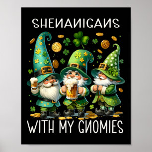 Poster Shenanigans Avec Mes Gnomies Saint-Patricks Jour G