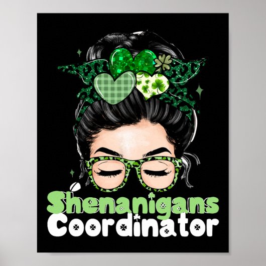 Poster Shenanigans Coordonnateur Jour de la Saint Patrick (Devant)