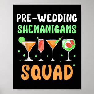 Poster Shenanigans Pré-mariage Groom Groom Bachelor