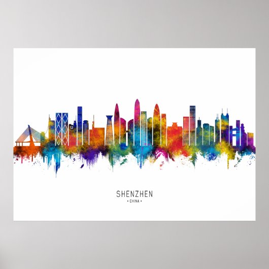 Poster Shenzhen Chine Skyline (Devant)