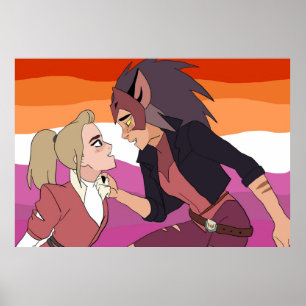 Poster SheRa Adora et Catra Dessin de Trace Numérique