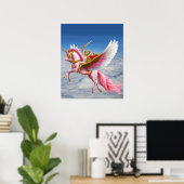 Poster SheRa et Swiftwind s'envolent dans les nuages (Bureau à domicile)
