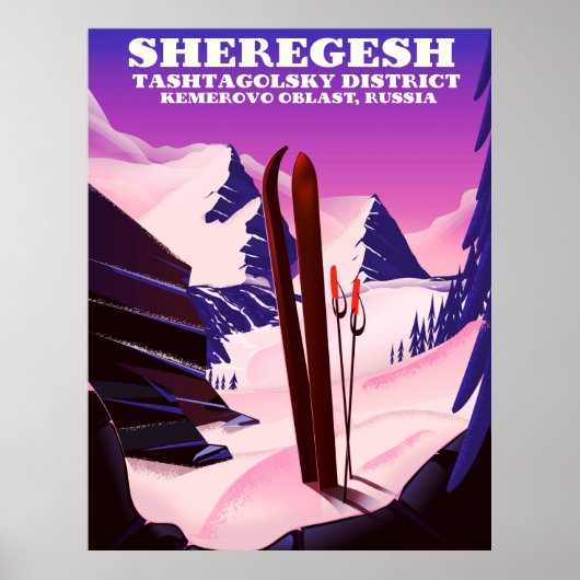 Poster Sheregesh, Kemerovo Oblast Russie (Devant)