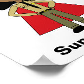 Poster Sheriffs Super Hero Femme Noir Africain Américain (Coin)