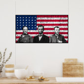 Poster Sherman, Lincoln et Grant à la frontière noire (Cuisine)