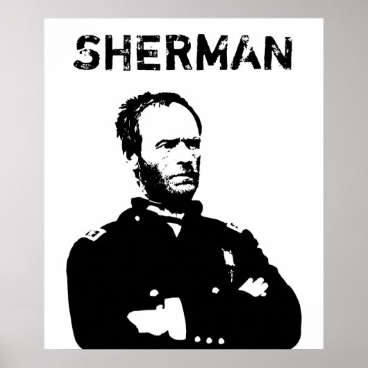 Poster Sherman — Noir et blanc (Devant)