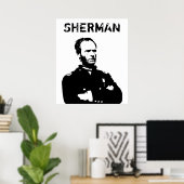 Poster Sherman — Noir et blanc (Bureau à domicile)