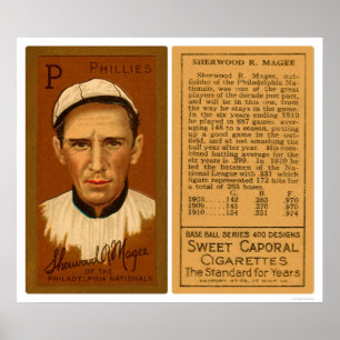Poster Sherry Magee Phillies Baseball 1911
