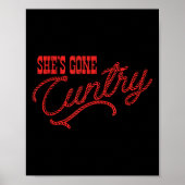 Poster She's Gone Ry, Country Music, Cowboy Western (Devant)