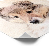 Poster Shetland Sheepdog Puppy Peinture Chien original ar (Coin)