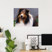 Poster Shetland Sheepdog Sheltie Art Cadeaux (Bureau à domicile)