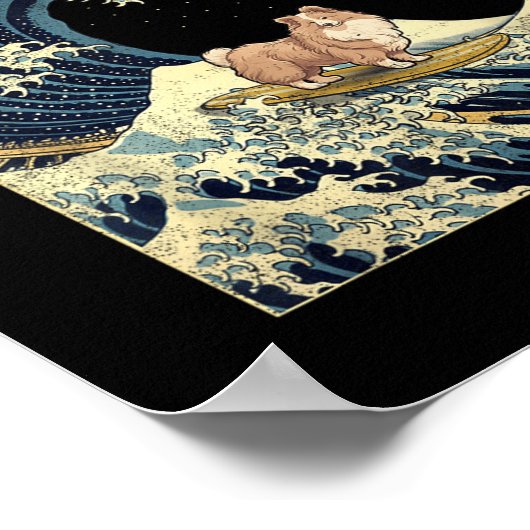 Poster Shetland Sheepdog Sheltie Japanese Kanagawa Wave F (Coin)