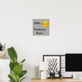 Poster Shh émoji (Bureau à domicile)