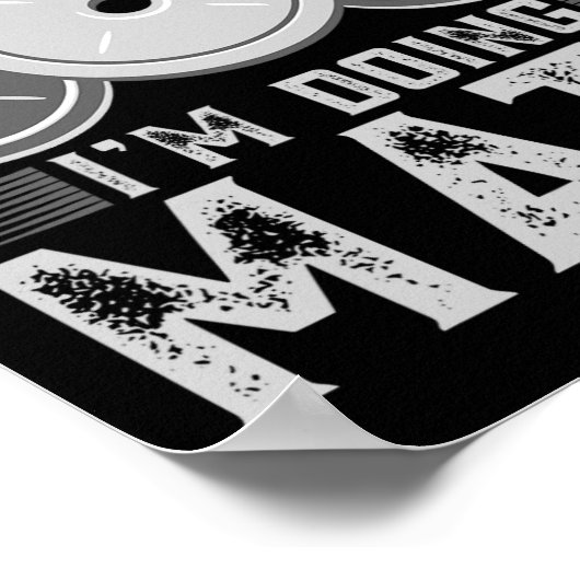 Poster Shhh I’m Doing Math Fitness Exercice d’haltérophil (Coin)