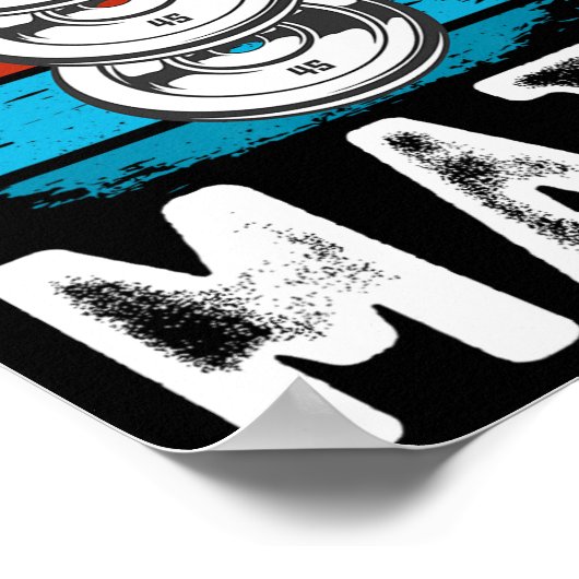 Poster Shhh I’m Doing Math Fitness Exercice d’haltérophil (Coin)