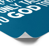 Poster Shhh… I'm Only Talking To God Today Funny Christia (Coin)