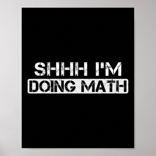 Poster Shhh I's Doing Math Funny Gym entraînement de musc (Devant)
