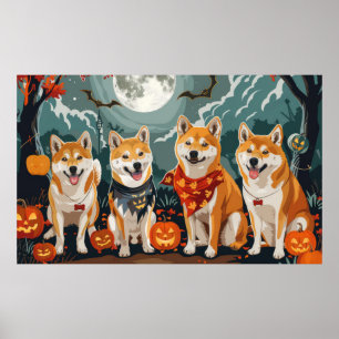 Poster Shiba Inu Halloween Épouvantable