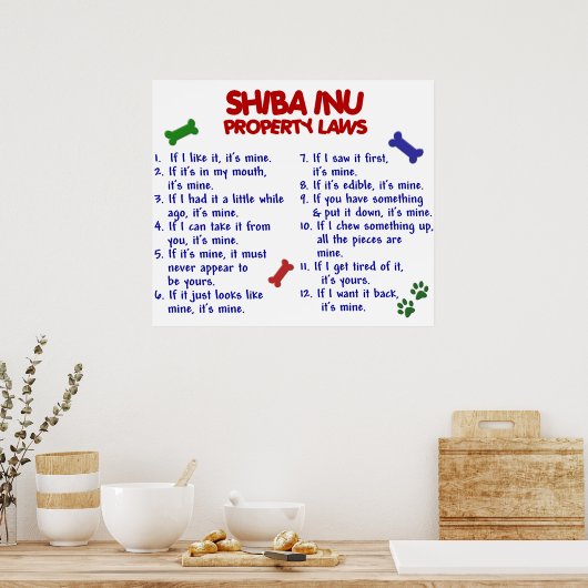 POSTER SHIBA INU PL2 (Cuisine)