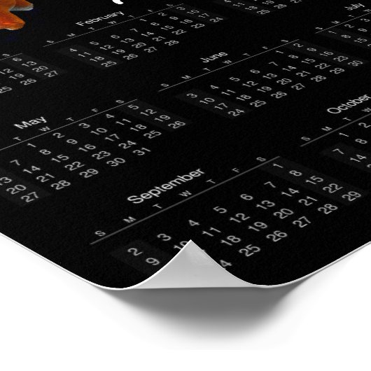 Poster Shiba Puppy 3D Art Chien Année 2018 Calendrier S P (Coin)