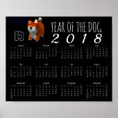 Poster Shiba Puppy 3D Art Chien Année 2018 Calendrier S P (Devant)