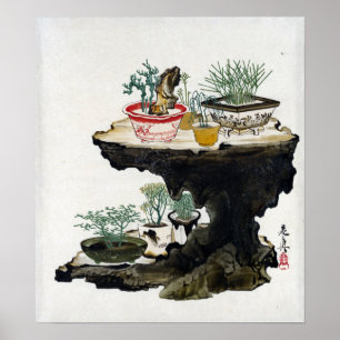 Poster Shibata Zeshin Bonsai