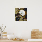 Poster Shibata Zeshin Peonies (Cuisine)