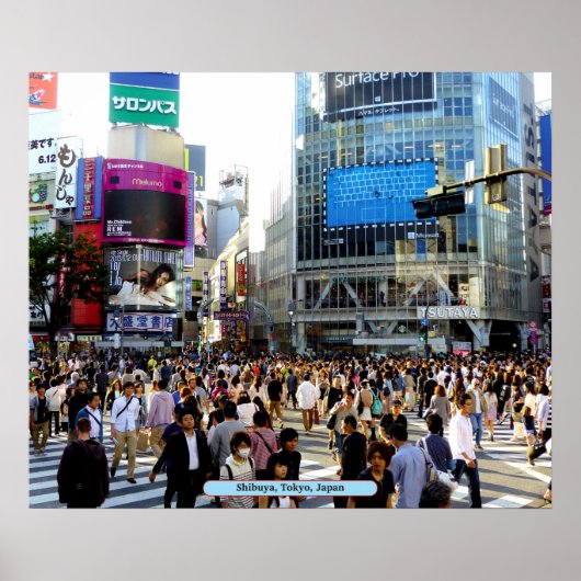 Poster Shibuya, Tokyo, Japon (Devant)