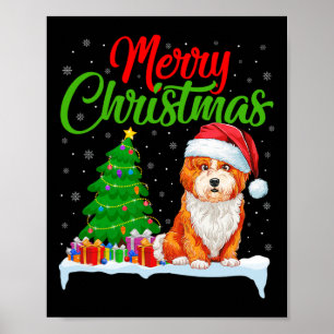 Poster Shichon Chien Noël Jeu de Noël Shichon Chien Xmas