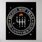 Poster Shiftmas Car Guy Funny Mechanic Christmas Auto Man (Devant)