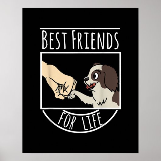 Poster Shih Tzu Best Friends Life Funny Chien (Devant)