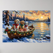 Poster Shih Tzu Christmas Boat Holiday (Devant)