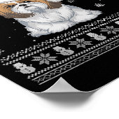 Poster Shih Tzu Dog Lovers Men Women Santa Ugly Xmas Swea (Coin)