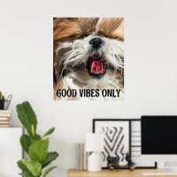 Shih tzu langue drôles violes texte personnalisé