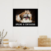 Poster Shih tzu laughing smile customize photo text  (Cuisine)