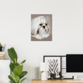 Poster Shih Tzu Portrait Chien (Bureau à domicile)
