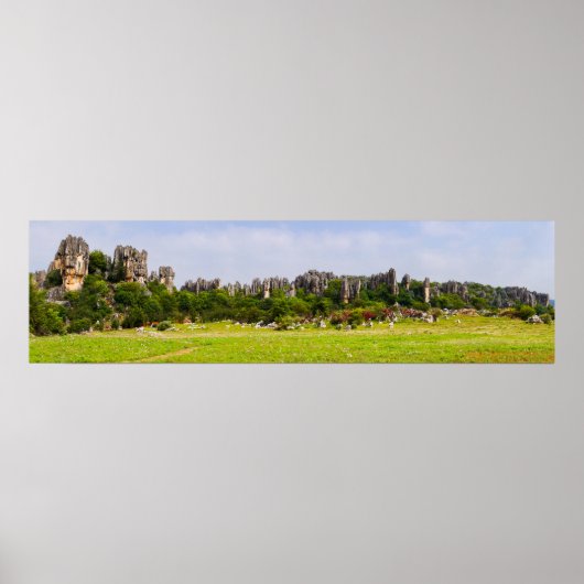 Poster Shilin pinnacles Forêt de pierre - Yunnan, Chine, (Devant)