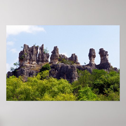 Poster Shilin pinnacles Forêt de pierre - Yunnan, Chine, (Devant)