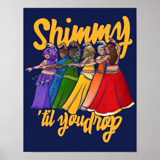 Poster Shimmy  Belly Dancer Art Belly Dance Troupe (Devant)