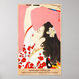 Poster Shimura Tatsumi cinq figures des beautés modernes
