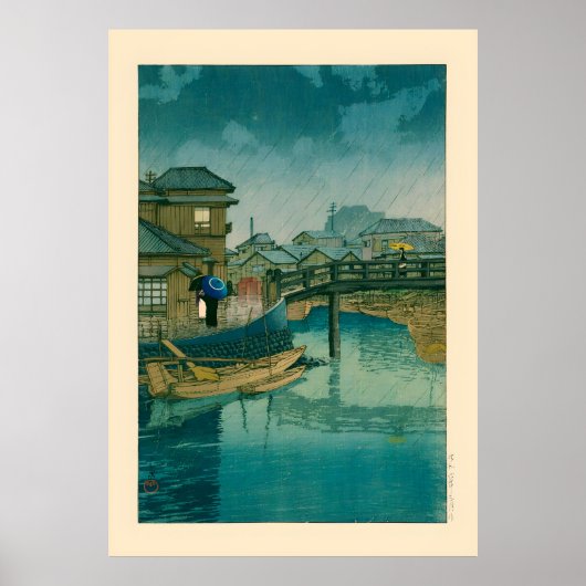 Poster Shinagawa par Kawase Hasui (Devant)