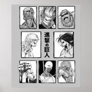 Poster Shingeki no Kyojin Attaque contre Titan Titans