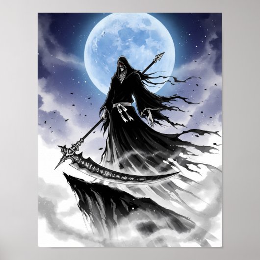 Poster Shinigami Sumi-e Art (Devant)