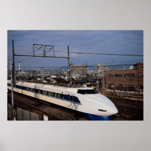 Poster Shinkansen ou Bullet Train, Kyoto, Japon