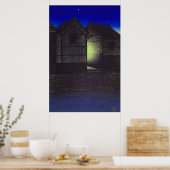 Poster Shinkawa à la nuit douze scènes de Tōkyō (Cuisine)