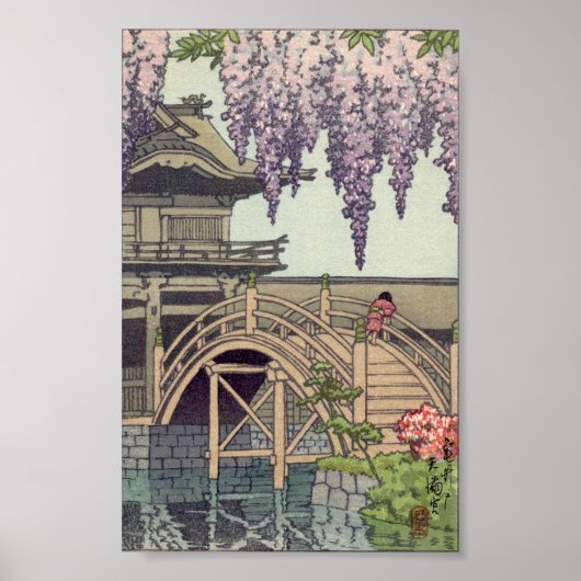 Poster Shinto Architecture, Kameido Bridge Kawase (Devant)