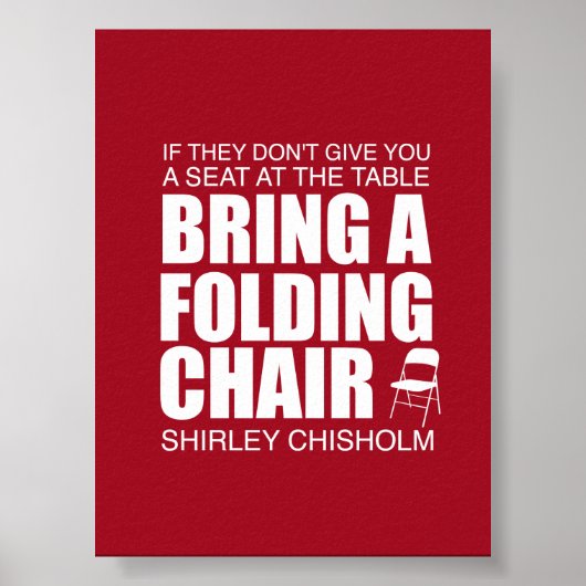 Poster Shirley Chisholm Chaise pliante (Devant)