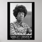 POSTER SHIRLEY CHISHOLM - CITATION D'HISTOIRE NOIRE (Devant)
